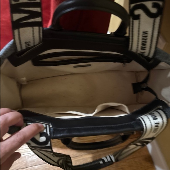 Steve Madden Black and Gray Quilted Tote - Picture 5 of 5